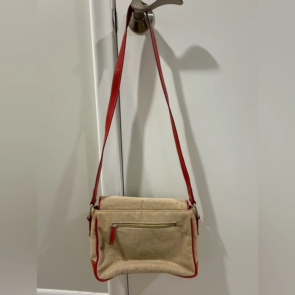 Anne Klein Red and Tan Crossbody Bag - Picture 2 of 9